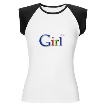 Extreme cool T-Shirt Design with Girl logo looking like Google's logo and a
